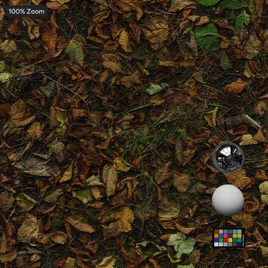 Herfstbladeren op grastextuur