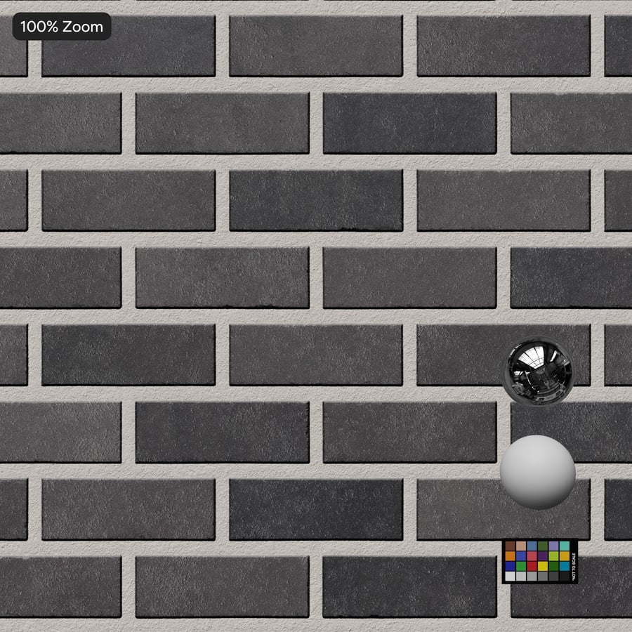 Faux Smooth Running Bond Brick Wall Texture, Grau