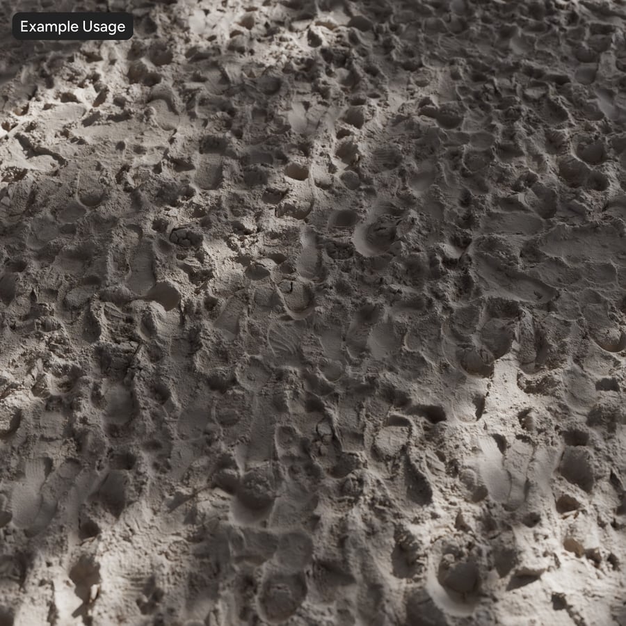 Voetafdrukken op modderig strand zandtextuur