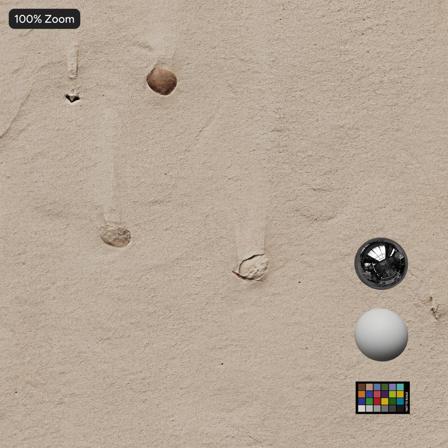 Pebbles on Beach Sand Texture