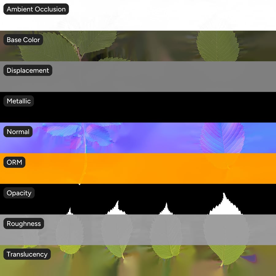 Elm Leaves Texture Atlas