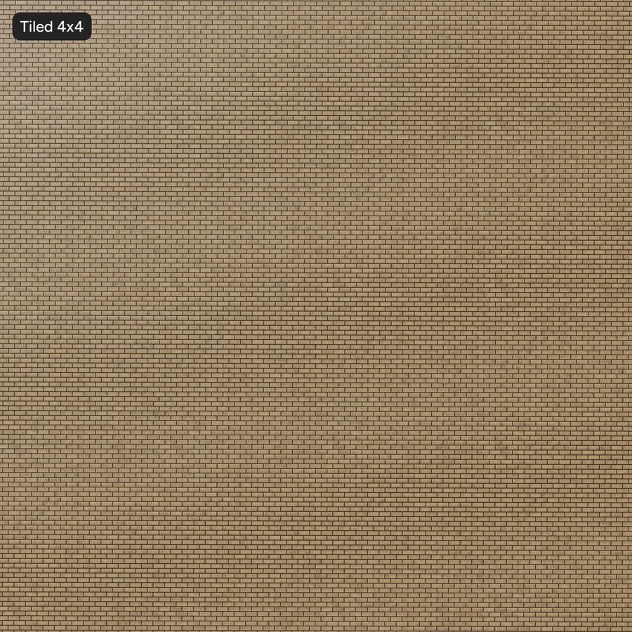 Faux Smooth Running Bond Brick Wall Texture, Yellow