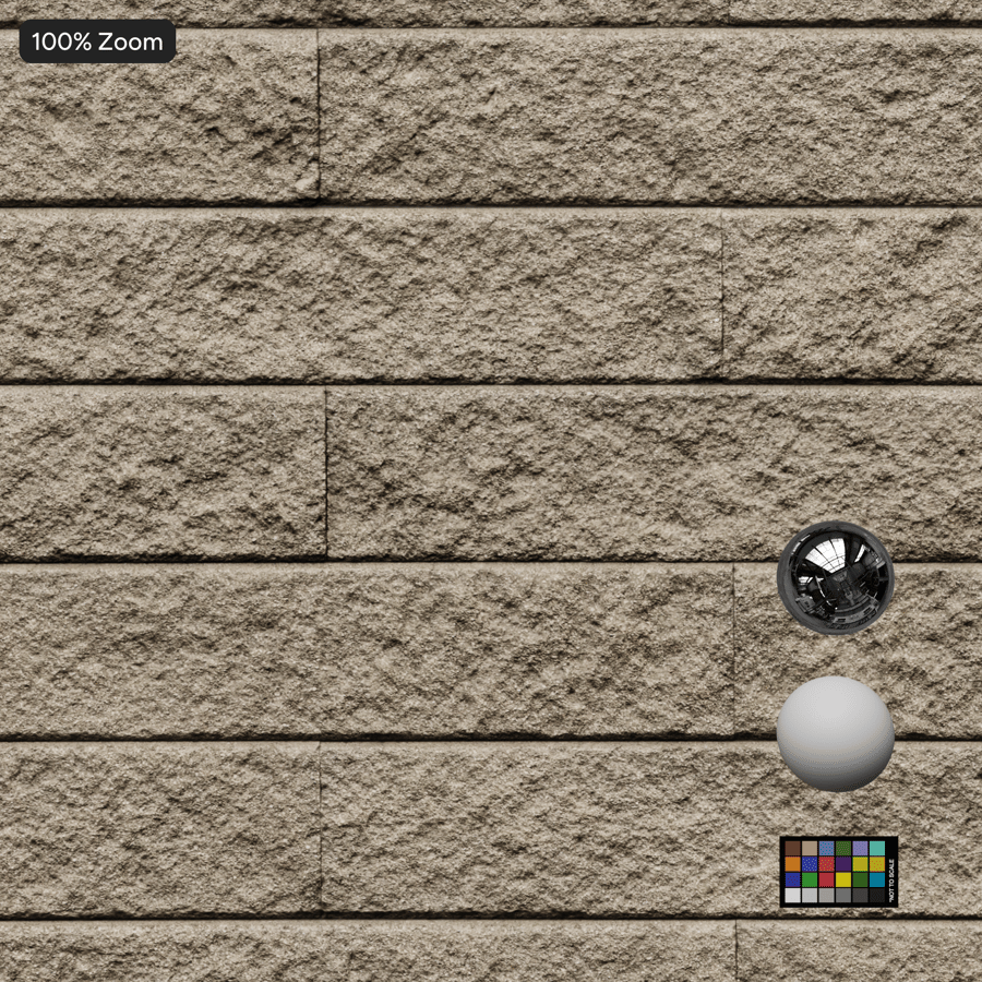 ラフランニングボンドブリック、ベージュ