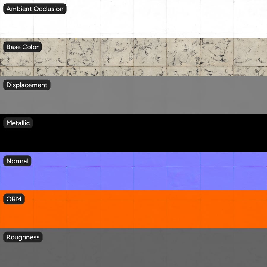 Patterned Square Ceramic Matte Tile Texture, Beige