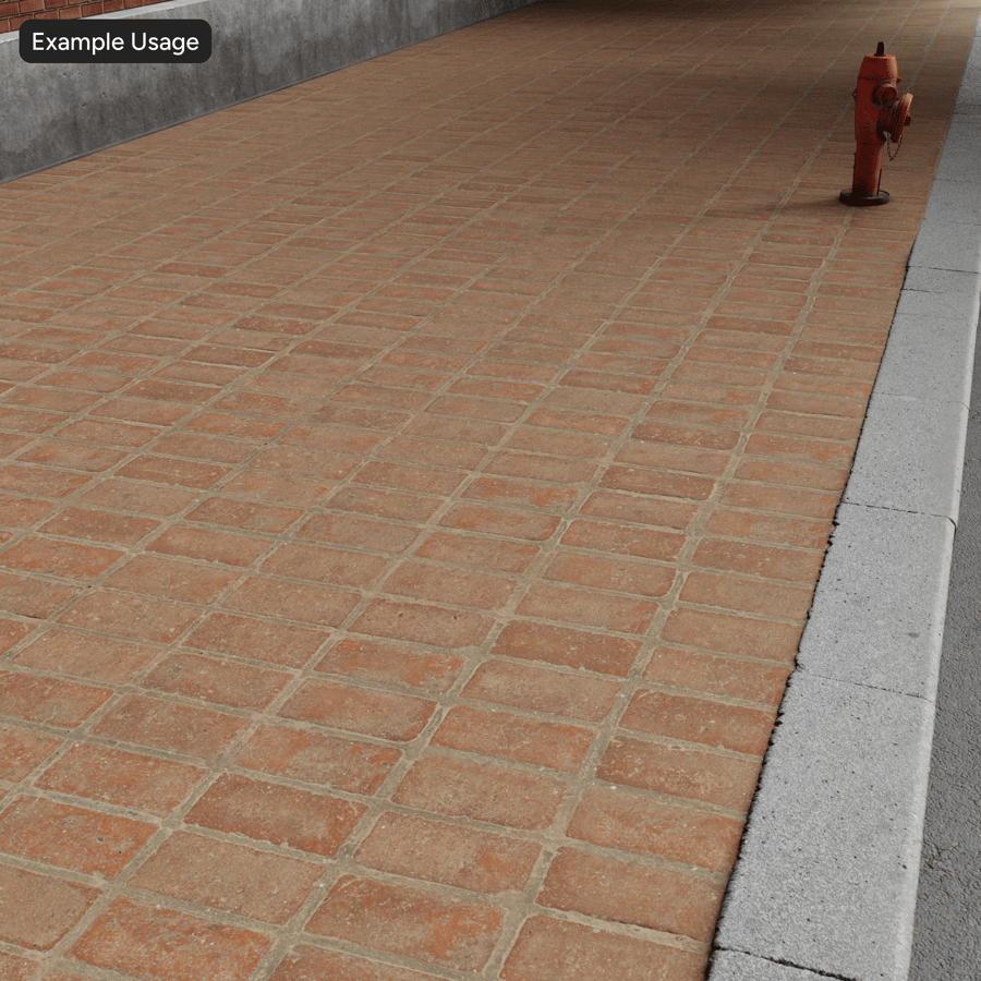 Dusty Worn Brick Floor Texture