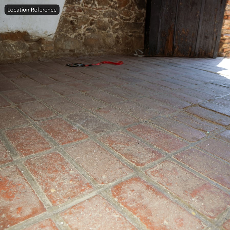 Dusty Worn Brick Floor Texture