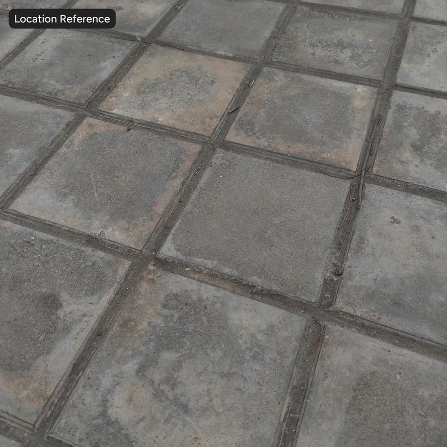 Sliten fyrkantig betong trottoar Textur