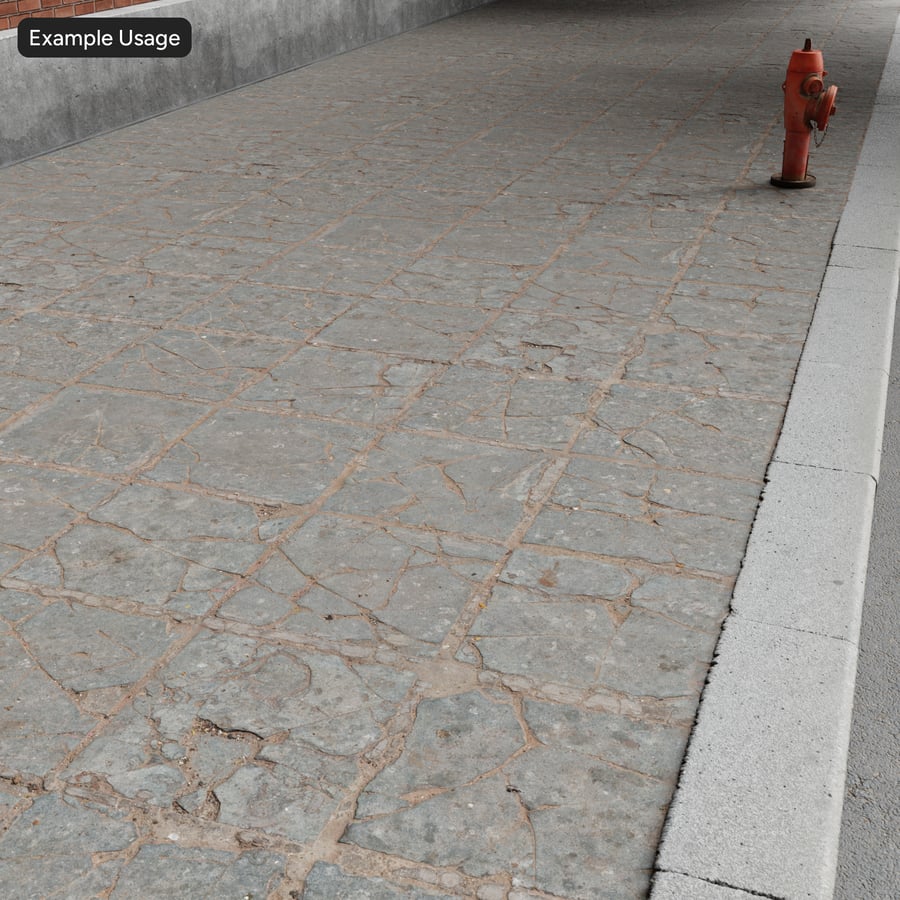 Textura de piso de ladrilho de pedra quebrada