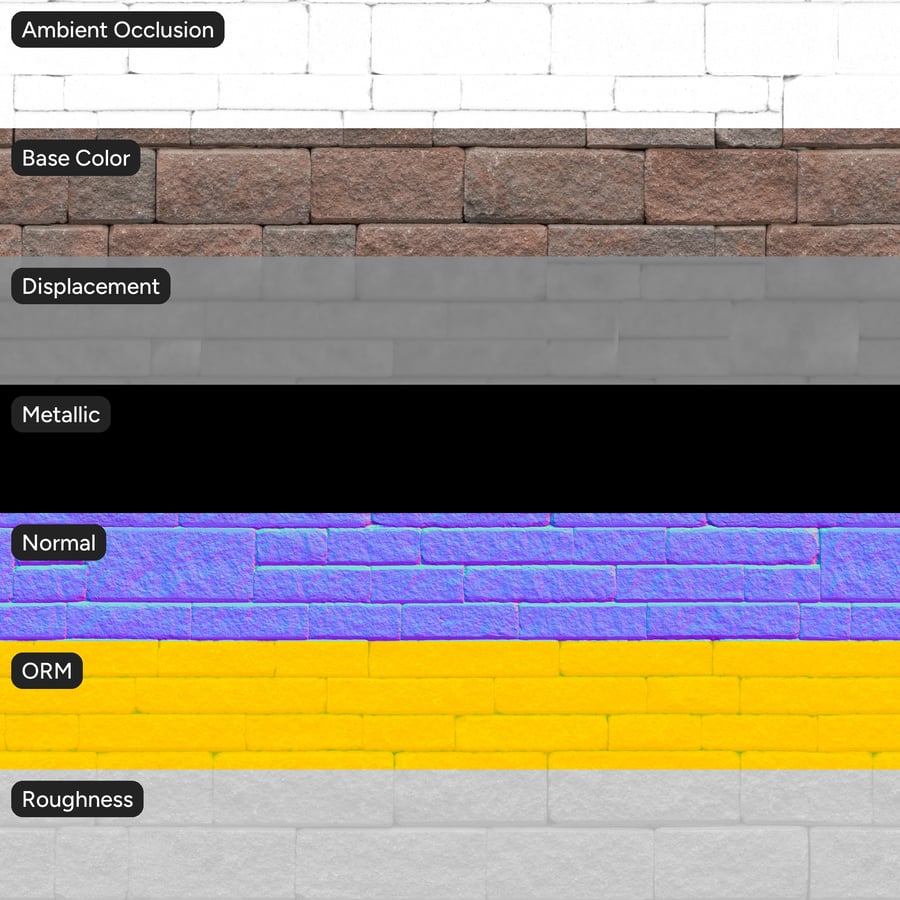 Misto di blocchi di pietra grezza, Multicolore