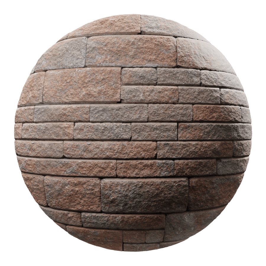 Mixed Rough Stone Block Wall Texture, Multicolor