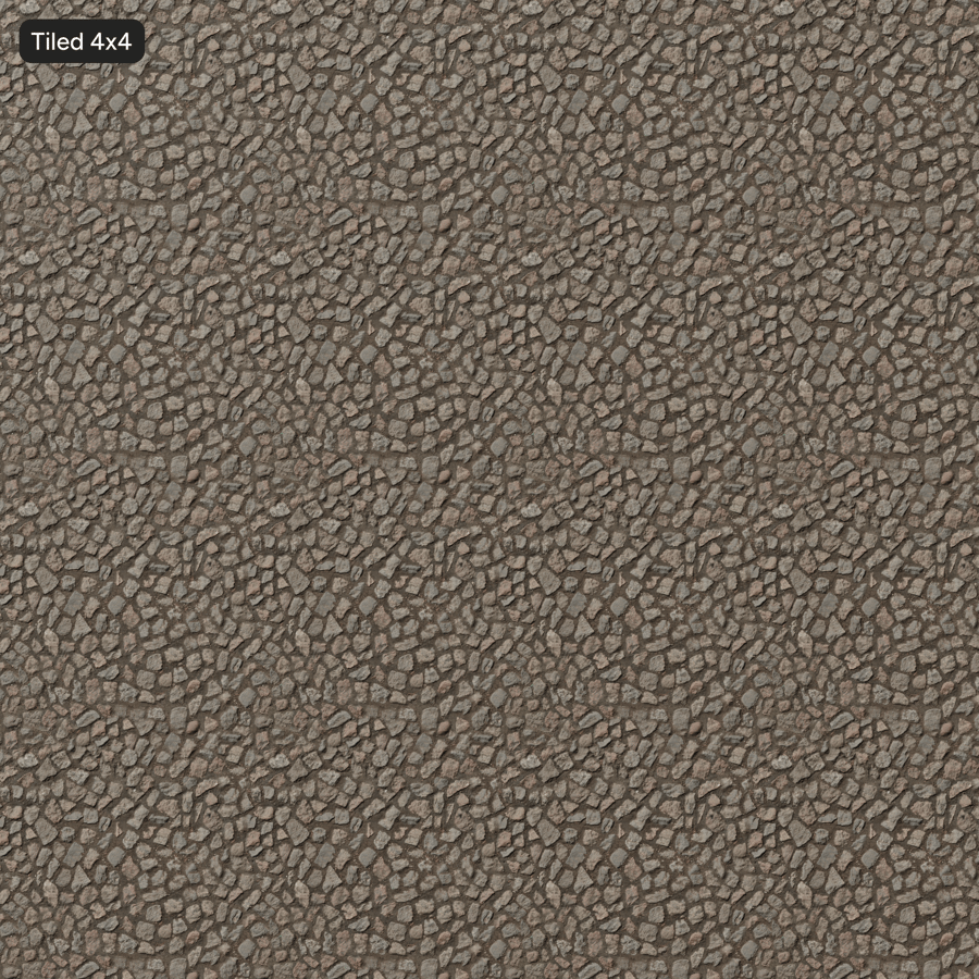 Worn Cobblestone Sidewalk Texture