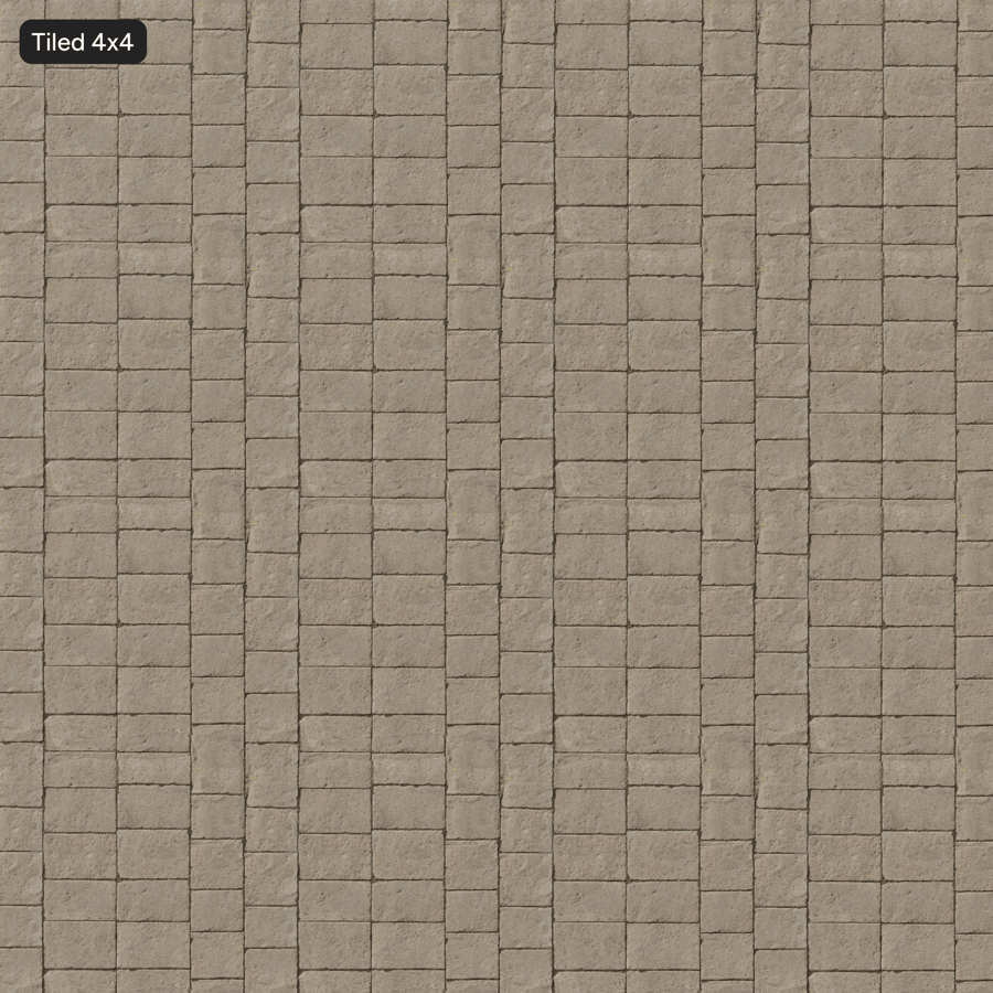 Opotřebovaná obdélníková dlažba Running Bond Texture, béžová