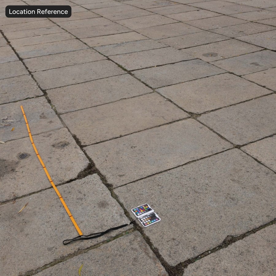 Opotřebovaná obdélníková dlažba Running Bond Texture, béžová