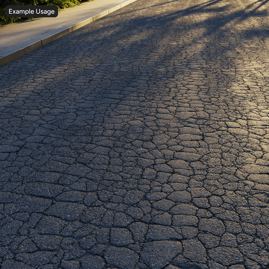 Rissige, raue Asphalt-Textur mit Gesteinskörnung