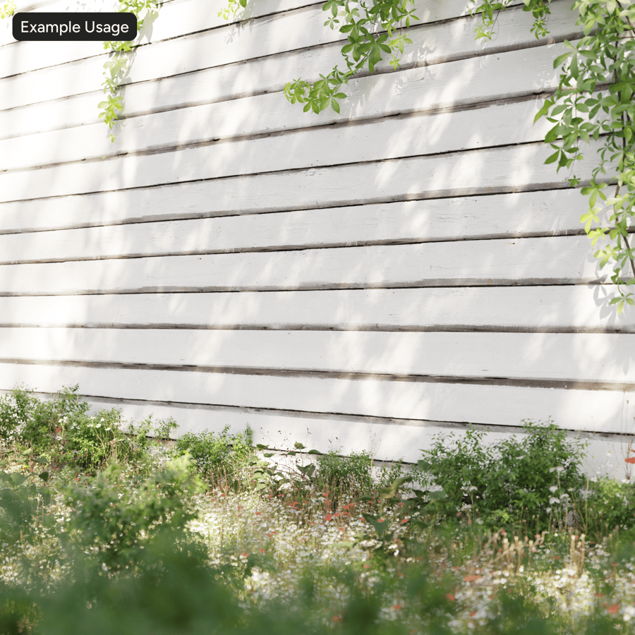 Painted Wood Board Wall Texture, White