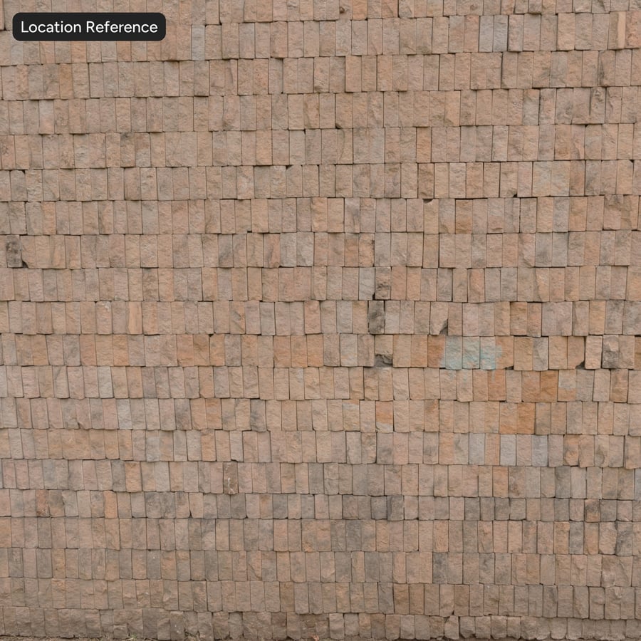 Parede de blocos de pedra de face dividida empilhada Textura, arenosa