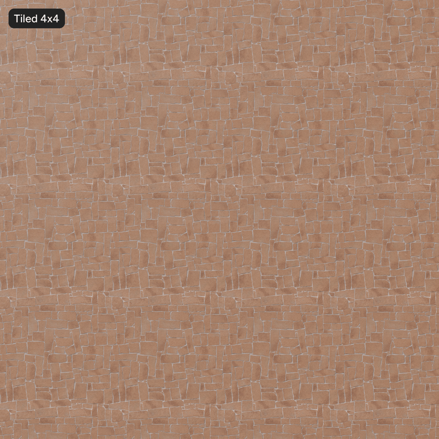 Faux Roughness Rubble Stone Wall Texture. Röd